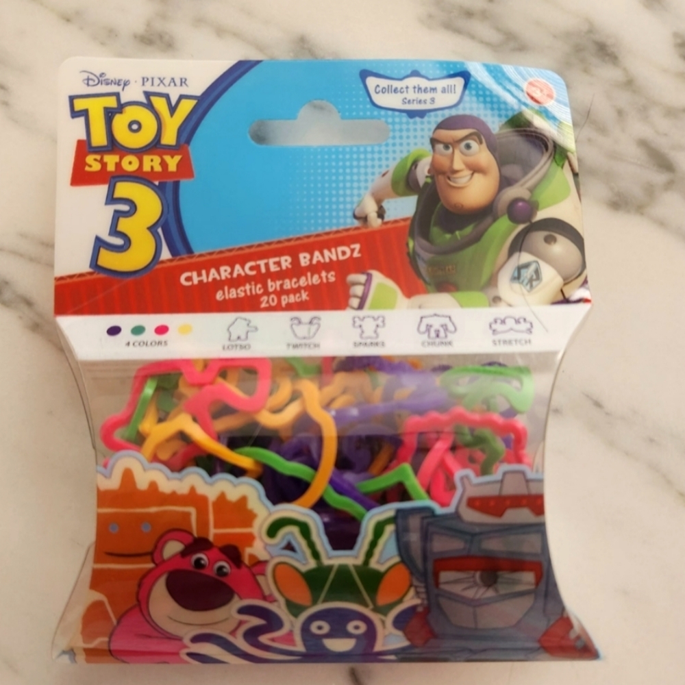Disney Toy Story 3 Character Bandz Elastic Bracelets - 20 Pack